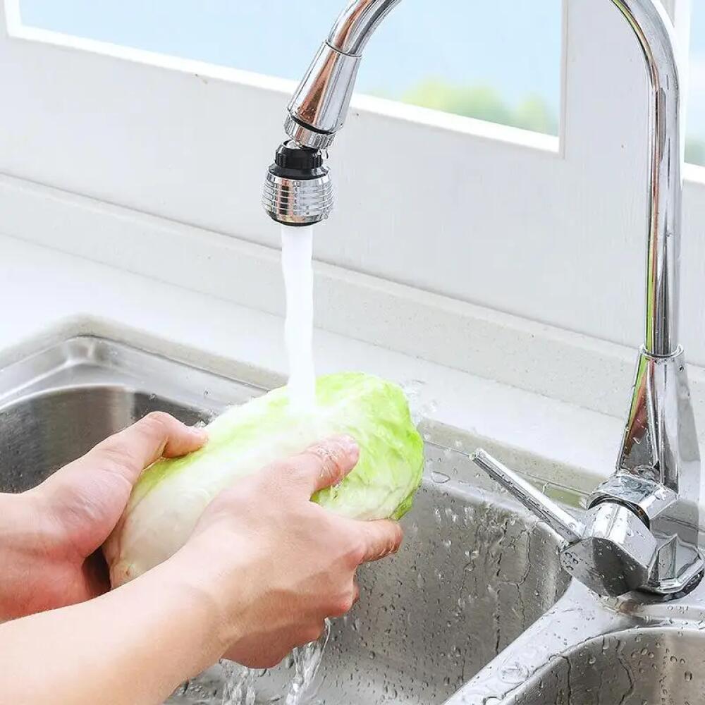 360° Rotating Kitchen Faucet Pressurized Anti-Splash Extended Filter Foam Universal Faucet Head Sprayer for Kitchen