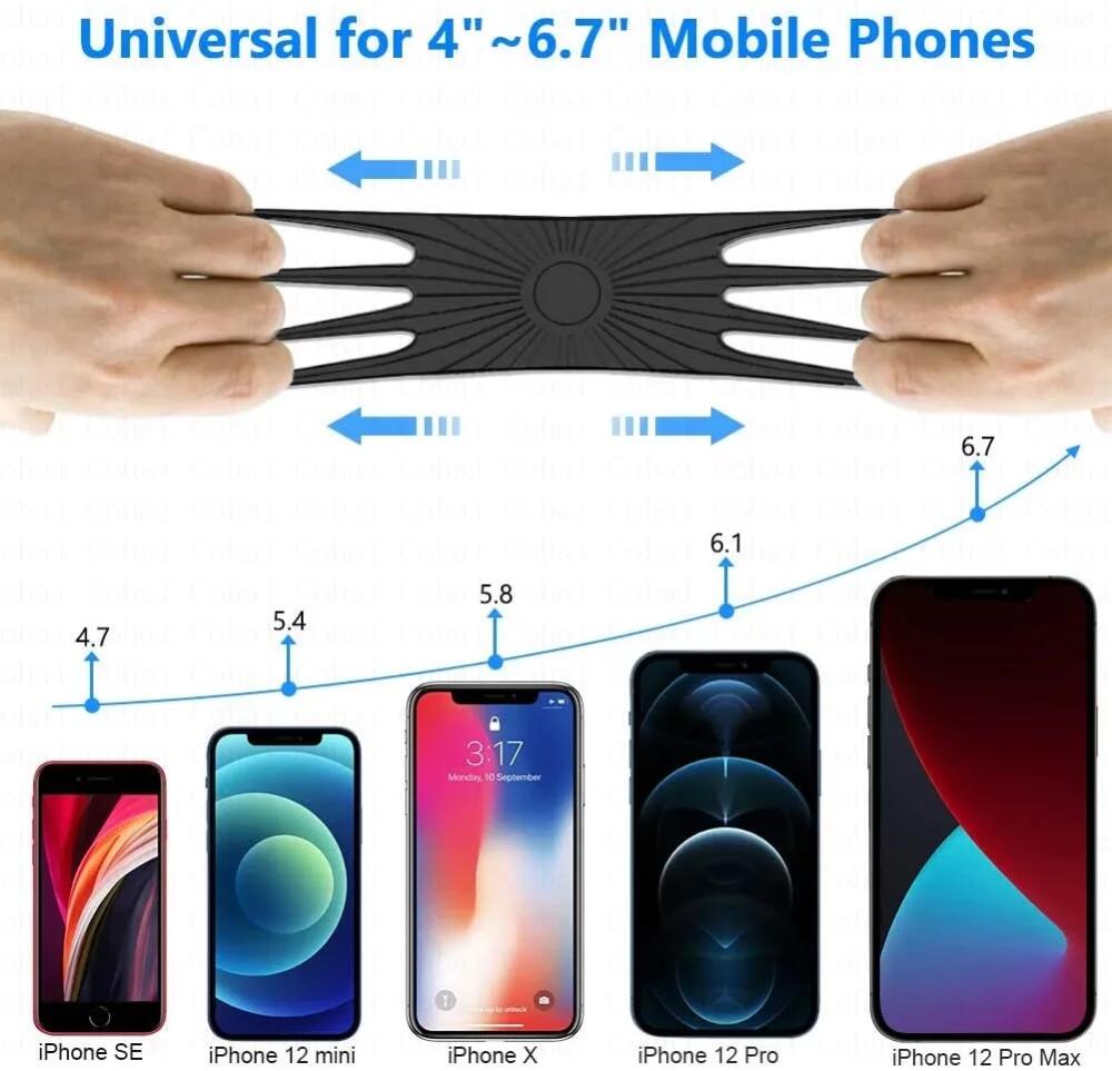 360 Rotatable Mobile Phone Bicycle Motorcycle Holder Bike Safe Bracket Silicone Support Silicone Pull Type For All Phone Stand For iPhone Samsung Xiaomi Gsm Houder Fiets