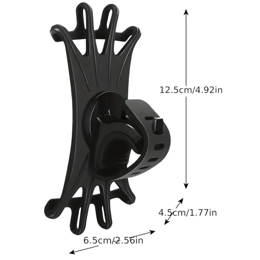 360 Rotatable Mobile Phone Bicycle Motorcycle Holder Bike Safe Bracket Silicone Support Silicone Pull Type For All Phone Stand For iPhone Samsung Xiaomi Gsm Houder Fiets