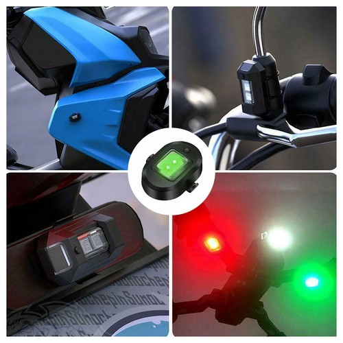 USB Rechargeable 7Color Bike Light Bicycle Safety Cycling Warning Rear Lamp Cross border motorcycle LED charging flashing light drone airplane light night navigation light bicycle electric bike warnin