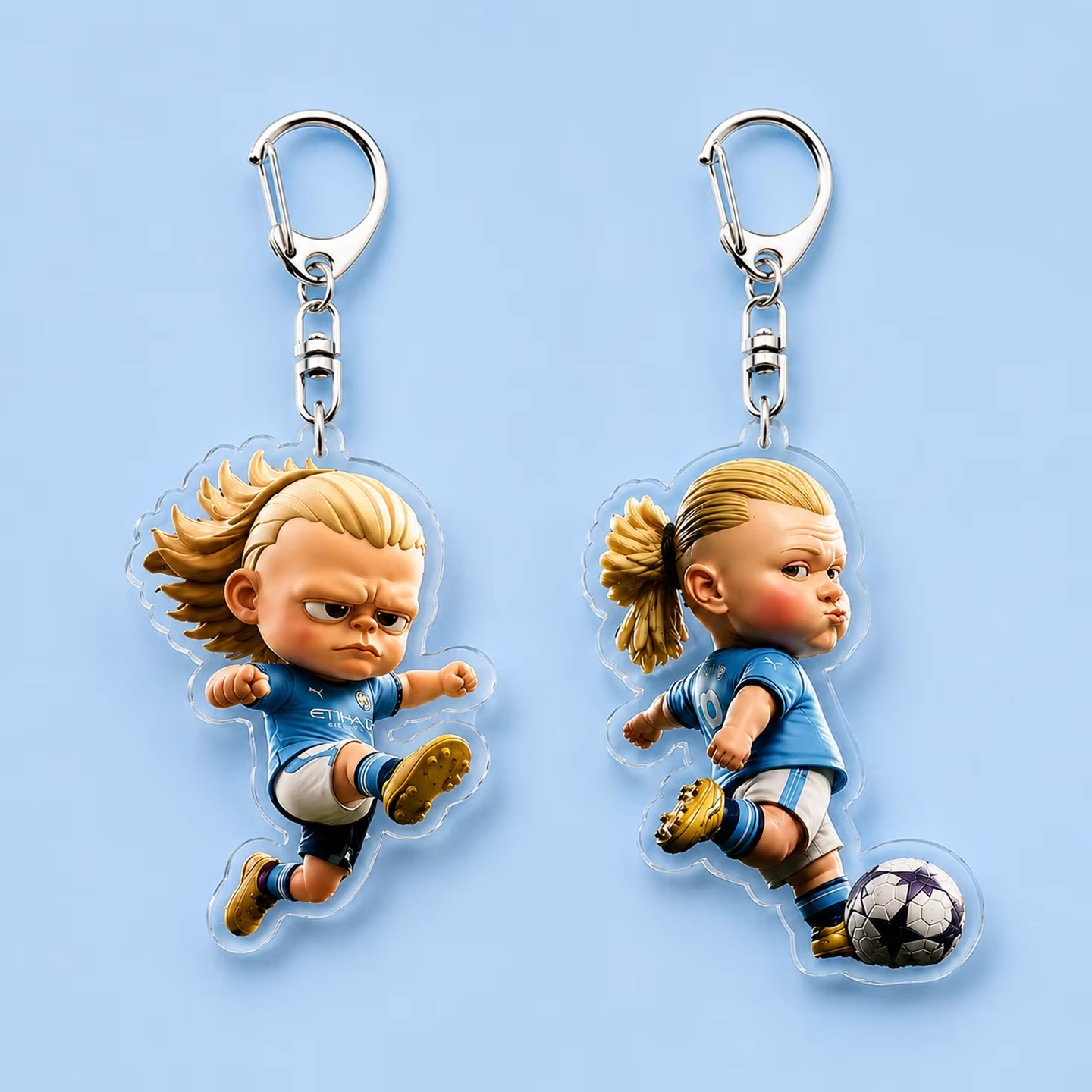 Q Version Harland Football Acrylic Keychain Cute Star Player Backpack Hanging Chain Fan Memorabilia Creative Gift Sports Decor