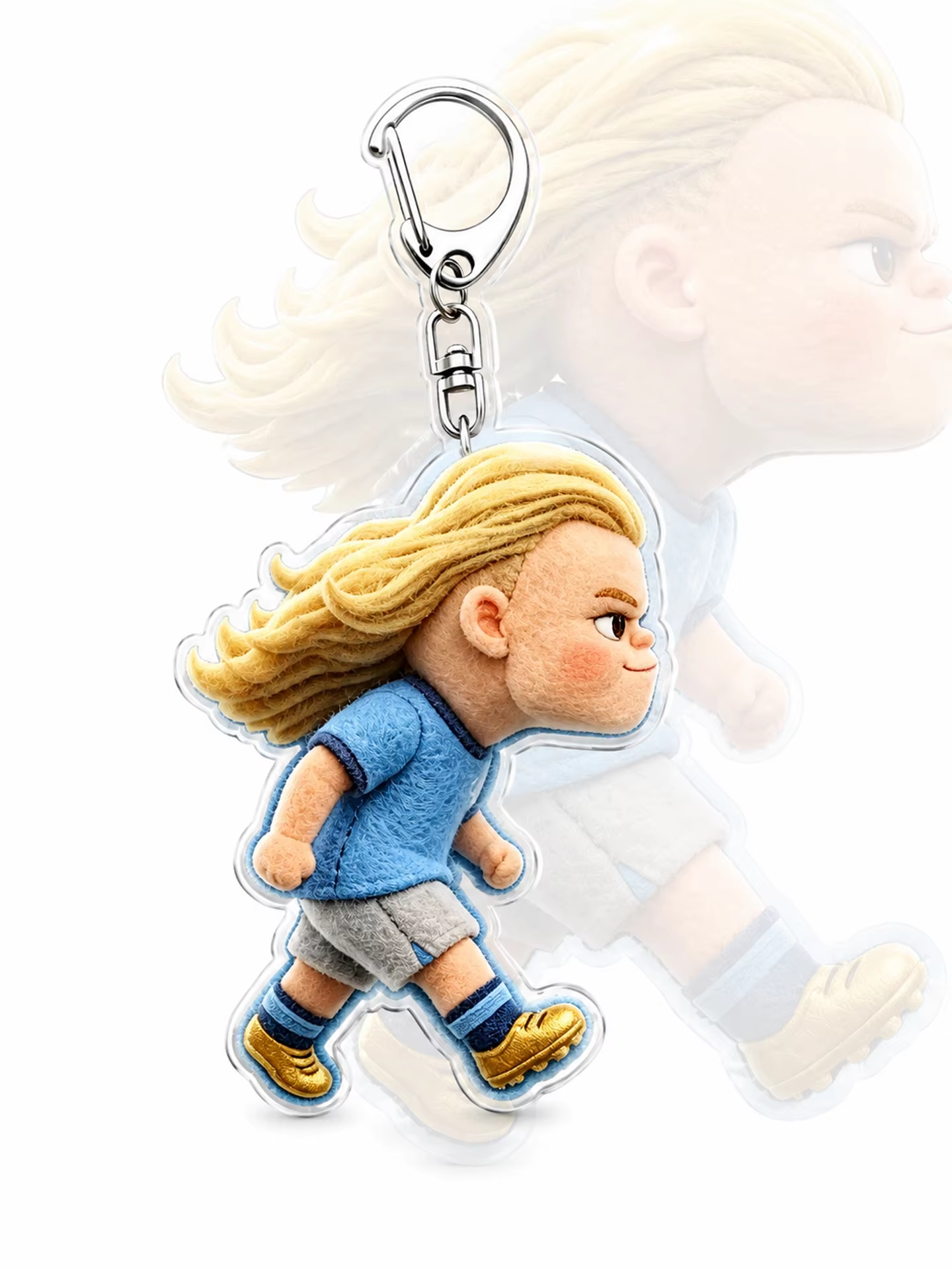 Q Version Harland Football Acrylic Keychain Cute Star Player Backpack Hanging Chain Fan Memorabilia Creative Gift Sports Decor