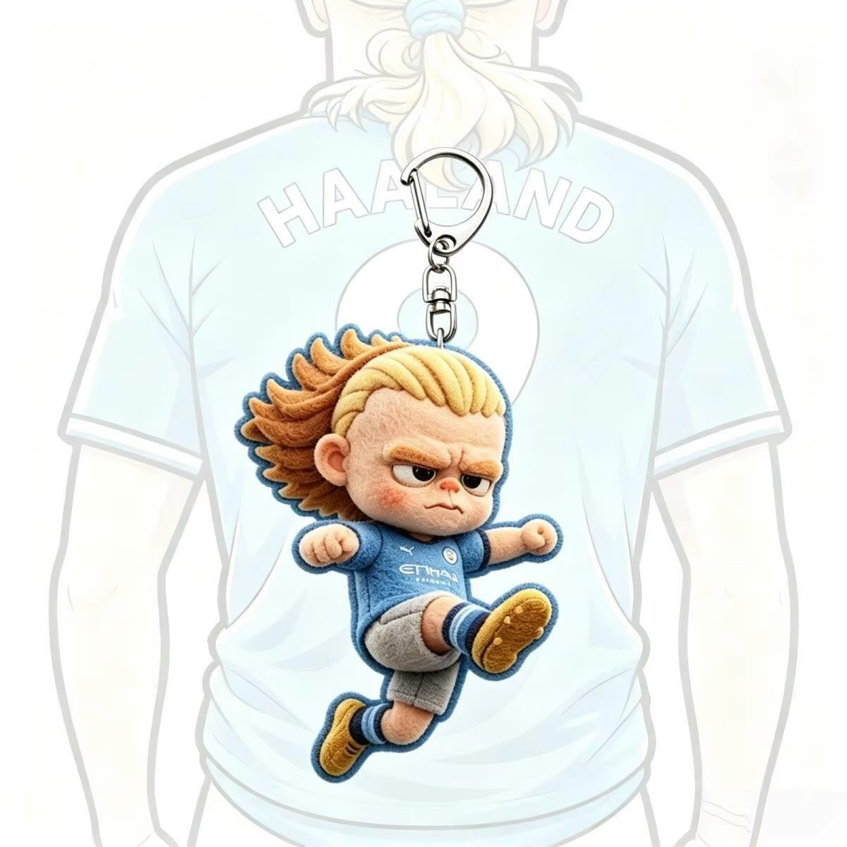 Q Version Harland Football Acrylic Keychain Cute Star Player Backpack Hanging Chain Fan Memorabilia Creative Gift Sports Decor