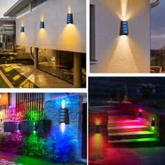 High Brightness Led Outdoor Solar Wall Lights Waterproof Home Garden Decoration Solar Porch Lamp for Villa Stair Corridor Patio