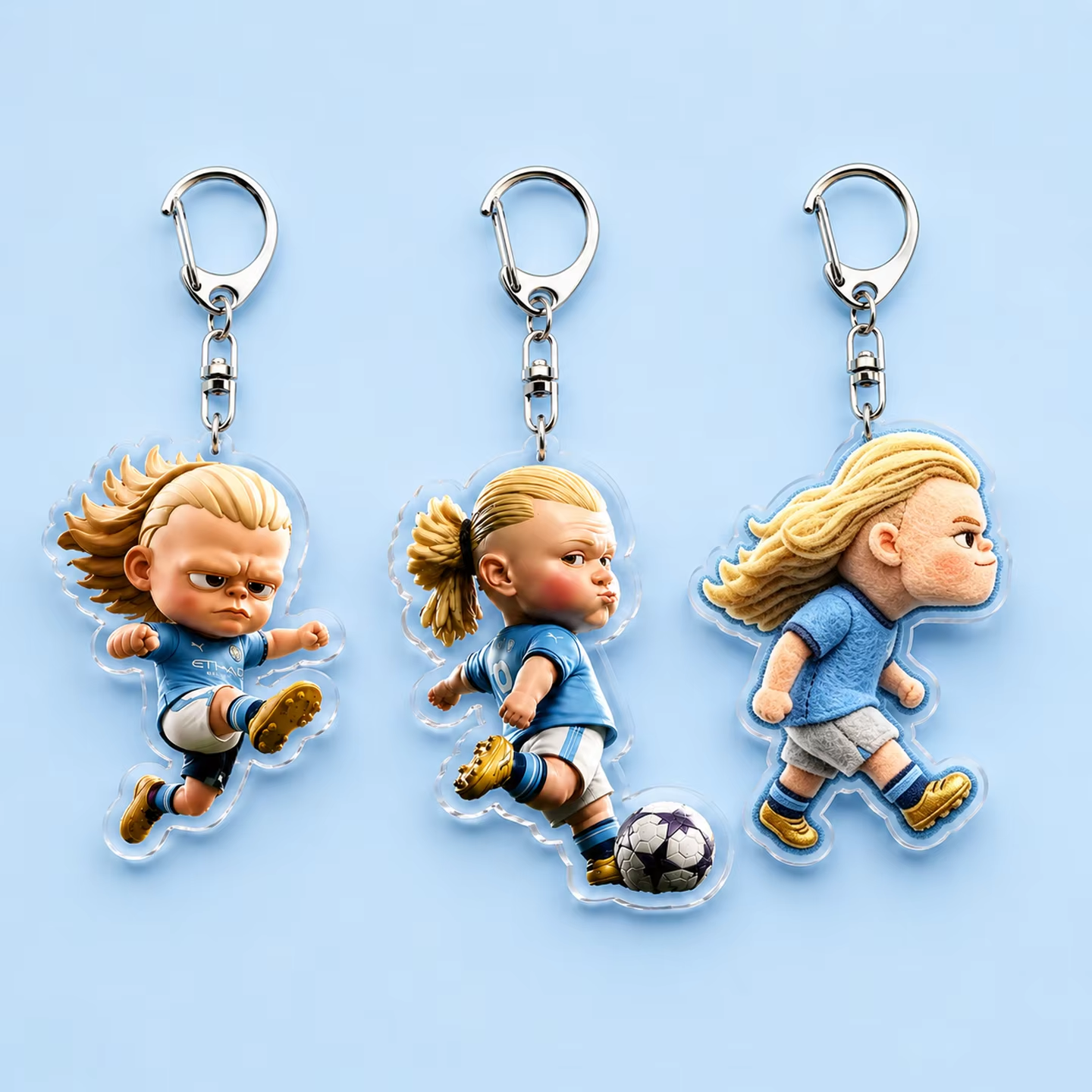 Q Version Harland Football Acrylic Keychain Cute Star Player Backpack Hanging Chain Fan Memorabilia Creative Gift Sports Decor