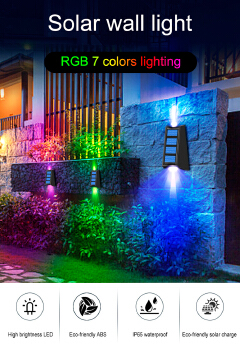 High Brightness Led Outdoor Solar Wall Lights Waterproof Home Garden Decoration Solar Porch Lamp for Villa Stair Corridor Patio