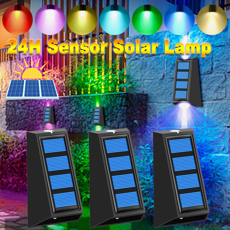 High Brightness Led Outdoor Solar Wall Lights Waterproof Home Garden Decoration Solar Porch Lamp for Villa Stair Corridor Patio