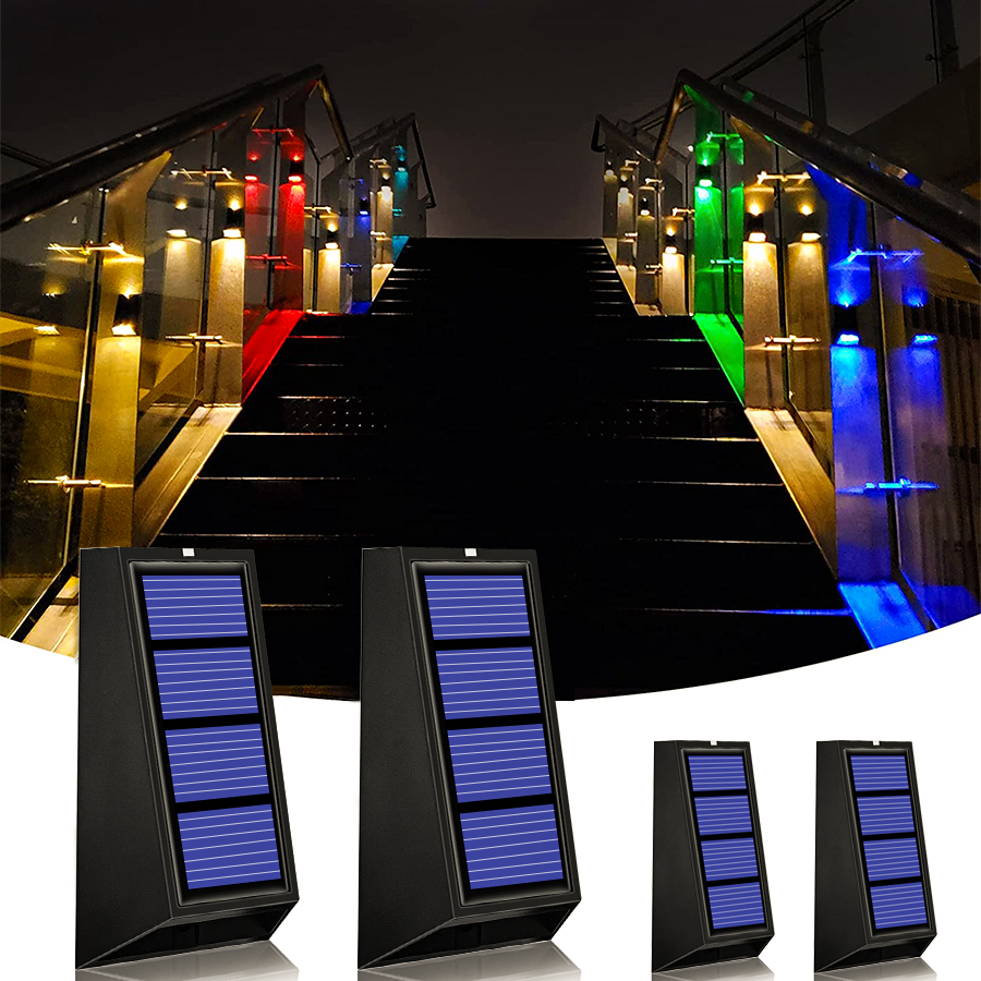 Solar Wall Lights Outdoor Garden Decoration Home Lamp Double Color Waterproof Up Down Solar Light Up All Day for Fence Patio