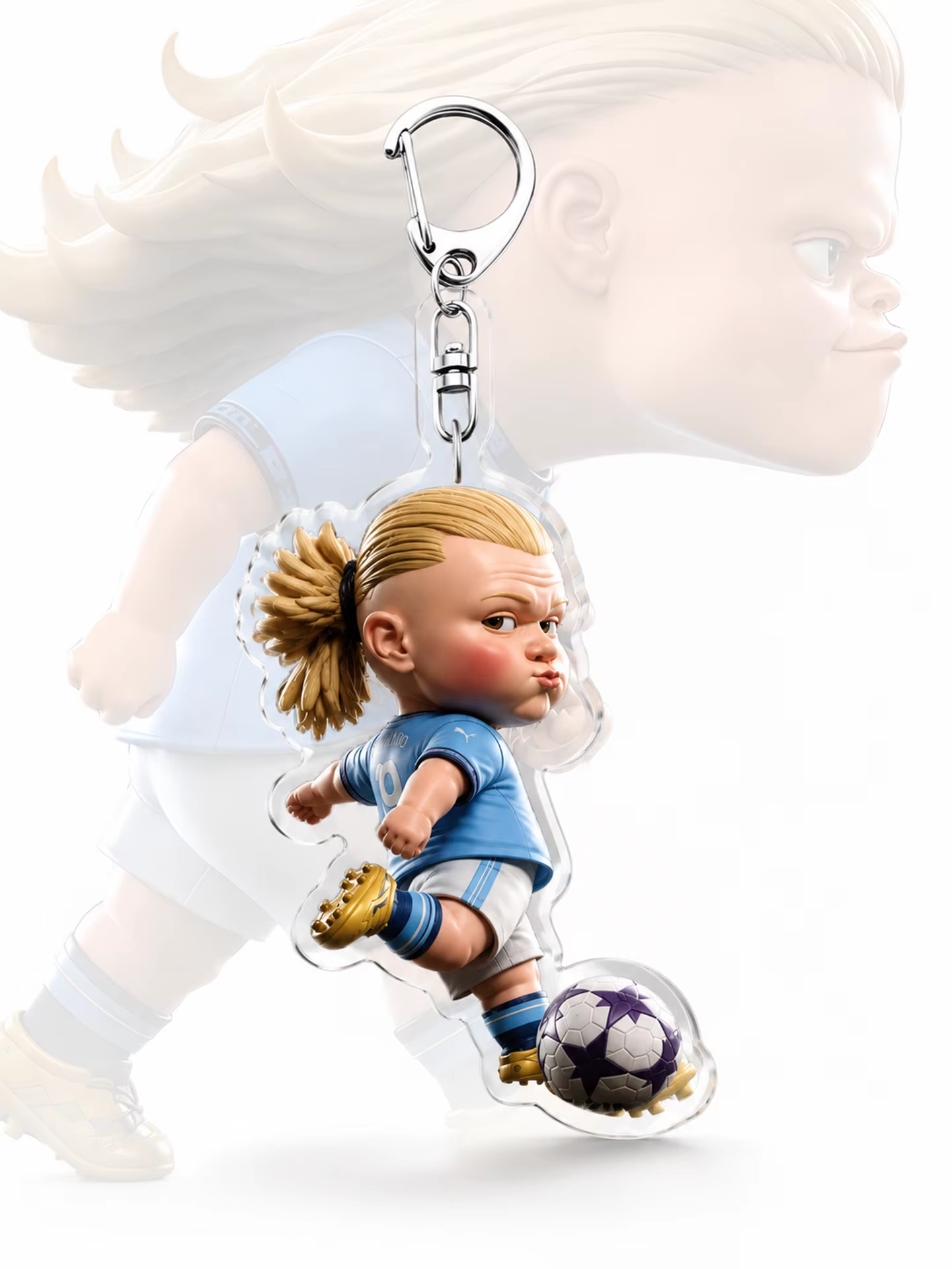 Q Version Harland Football Acrylic Keychain Cute Star Player Backpack Hanging Chain Fan Memorabilia Creative Gift Sports Decor