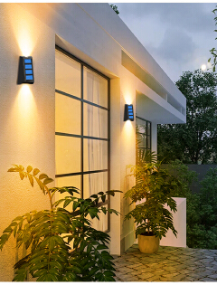 High Brightness Led Outdoor Solar Wall Lights Waterproof Home Garden Decoration Solar Porch Lamp for Villa Stair Corridor Patio