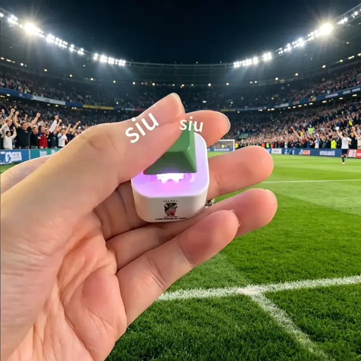 2026 World Cup Cristiano Ronaldo "Siu" Sound-Button Keychain & Light-Up Bag Charm – Fan Merchandise & Souvenir