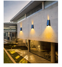 High Brightness Led Outdoor Solar Wall Lights Waterproof Home Garden Decoration Solar Porch Lamp for Villa Stair Corridor Patio