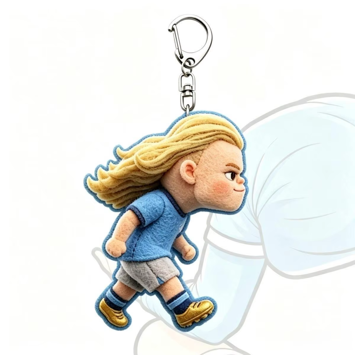 Q Version Harland Football Acrylic Keychain Cute Star Player Backpack Hanging Chain Fan Memorabilia Creative Gift Sports Decor