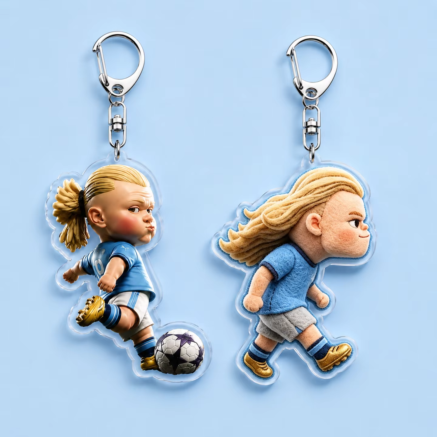 Q Version Harland Football Acrylic Keychain Cute Star Player Backpack Hanging Chain Fan Memorabilia Creative Gift Sports Decor