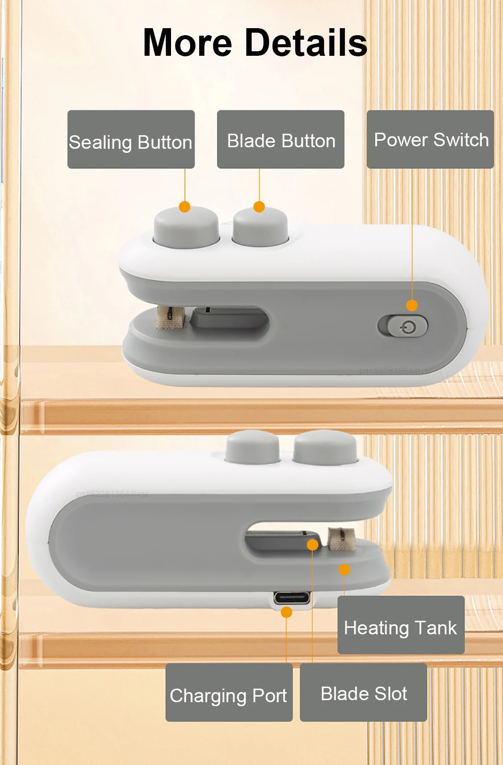 Mini sealing machine household plastic sealing machine snack moisture-proof sealing tool portable plastic bag food preservation plastic sealing machine
