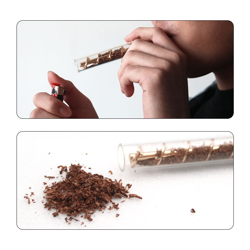 Spiral dry burning pipe Second generation flat mouthed spiral atomizer, new pipe glass twist blue dry herb atomizer