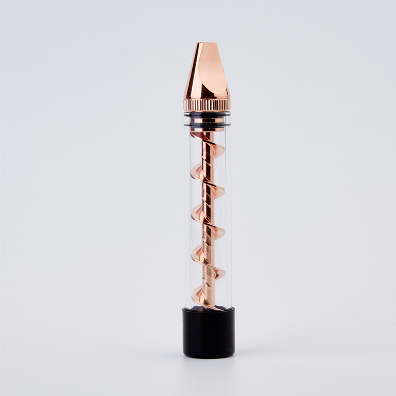 Spiral dry burning pipe Second generation flat mouthed spiral atomizer, new pipe glass twist blue dry herb atomizer