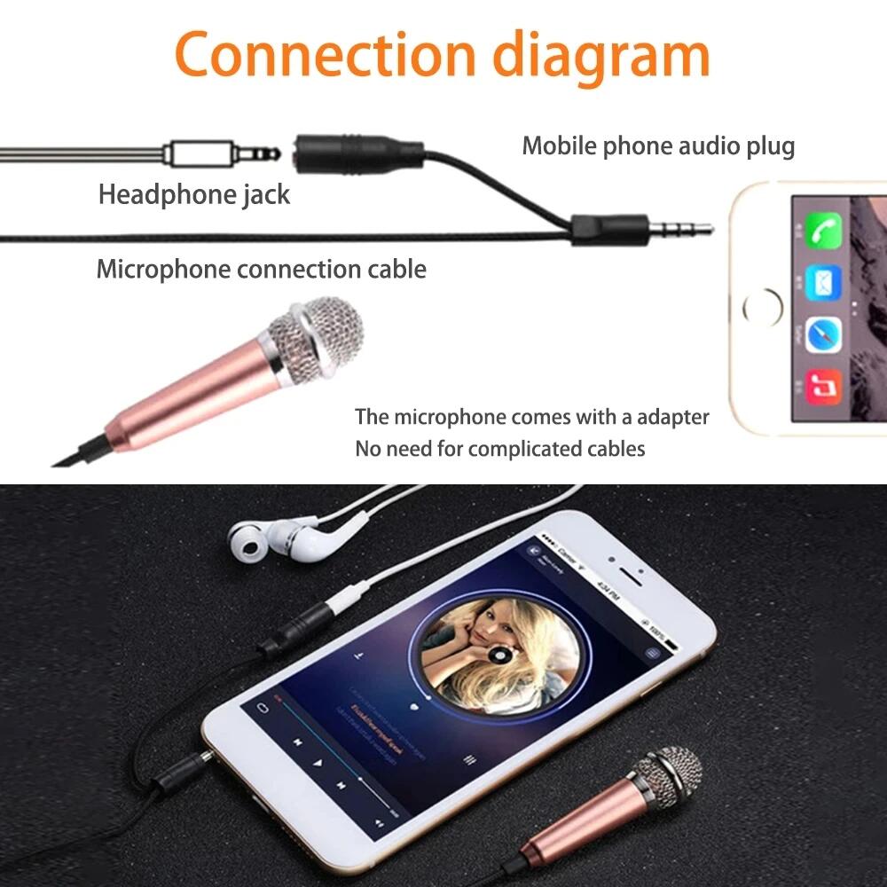Newest Mini Jack 3.5mm Studio Lavalier Professional Microphone Handheld Mic for Computer for IPhone Ipad Karaoke