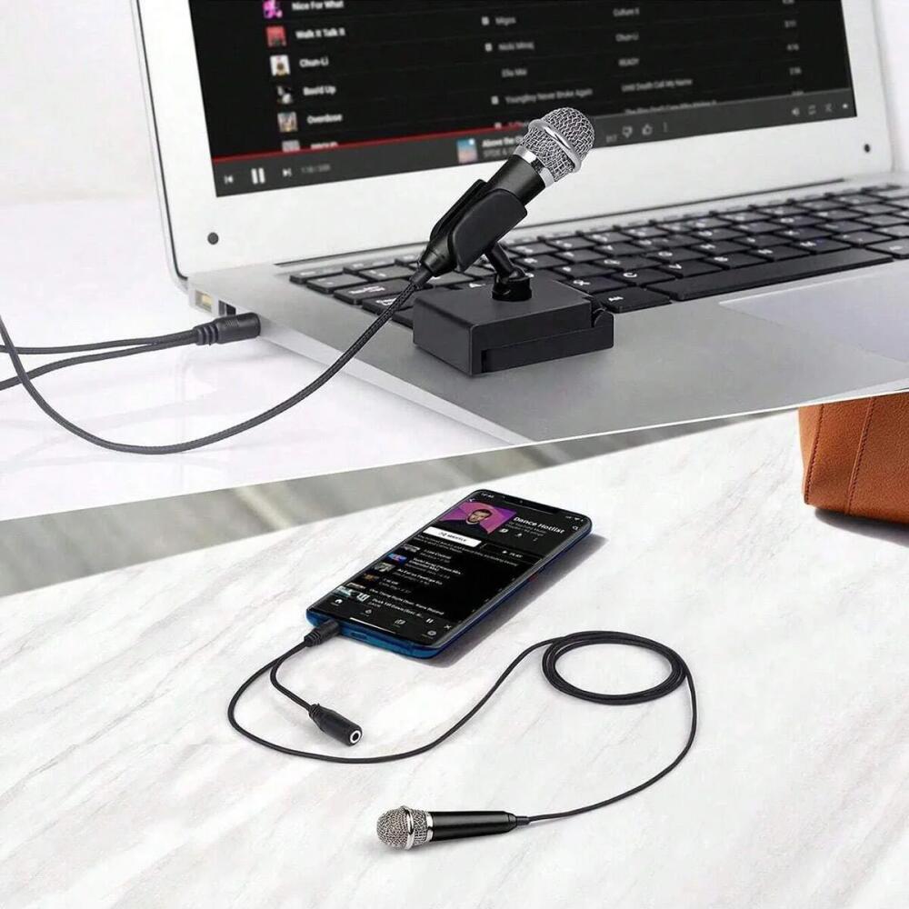 Newest Mini Jack 3.5mm Studio Lavalier Professional Microphone Handheld Mic for Computer for IPhone Ipad Karaoke