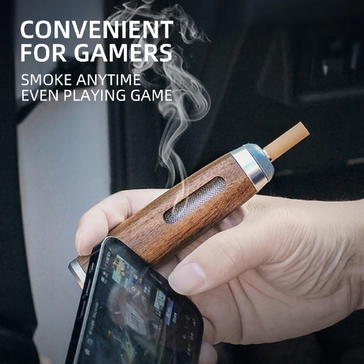 Auto Car Ashtray Car Interior Decoration Dust-free Smoking Ash Holder Wood Soot-flying Ashtray Creative Filter Anti Tool