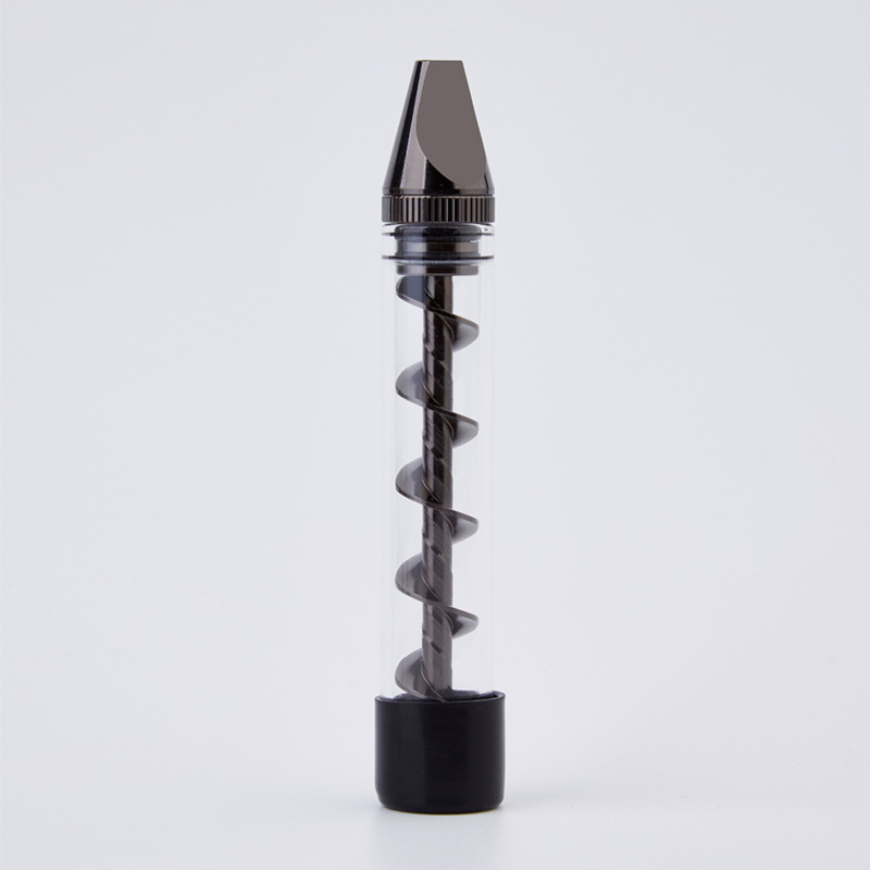 Spiral dry burning pipe Second generation flat mouthed spiral atomizer, new pipe glass twist blue dry herb atomizer