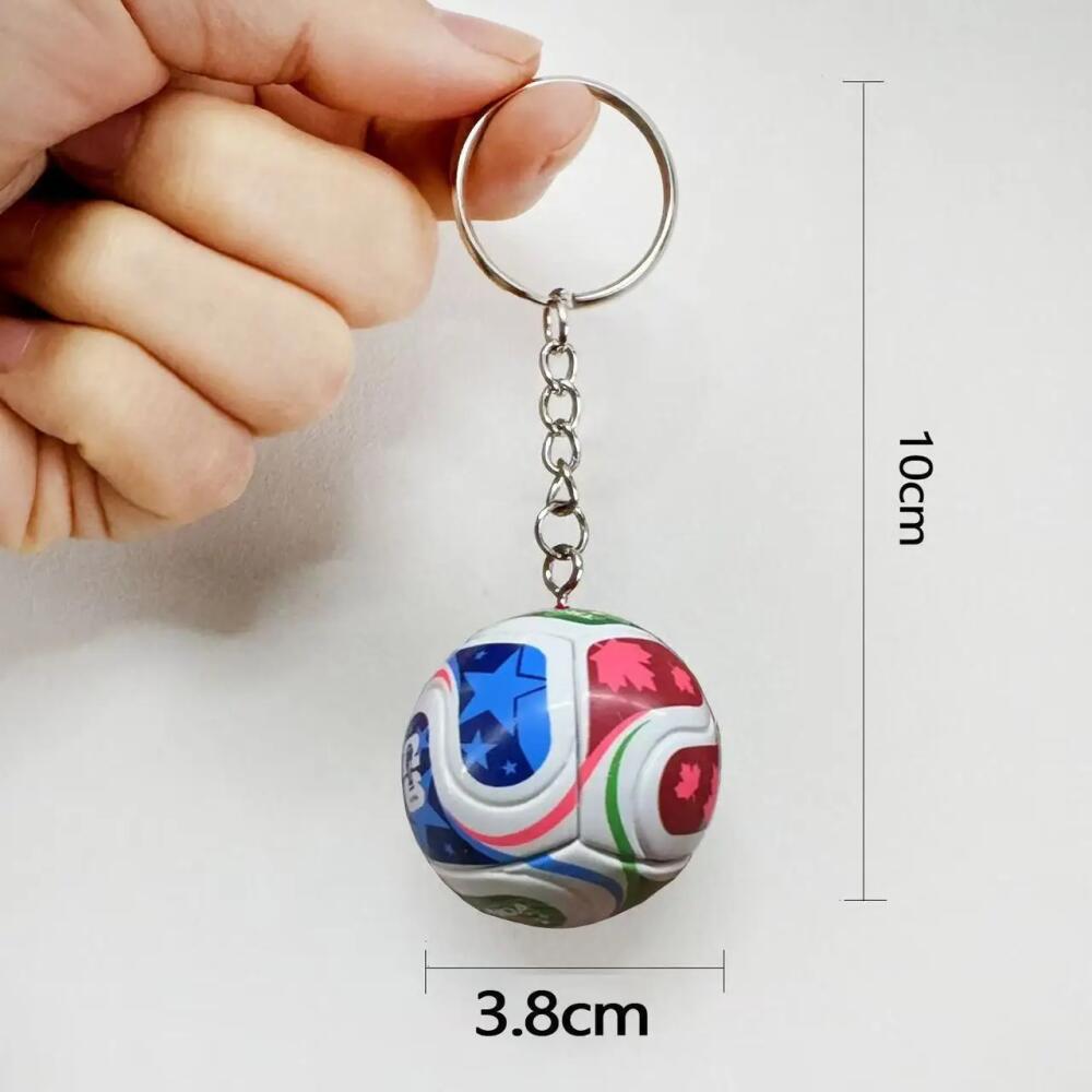 New World Flag Football Keychain Country Soccer Club Fans Keyring Car Key Chains Souvenir Bag Pendant Accessories Gift FIFA World Cup Trophy Keychain