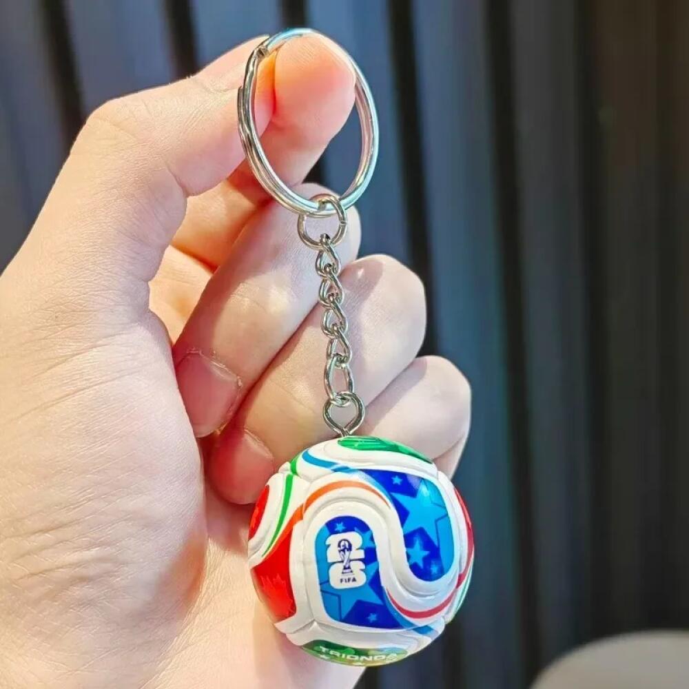 New World Flag Football Keychain Country Soccer Club Fans Keyring Car Key Chains Souvenir Bag Pendant Accessories Gift FIFA World Cup Trophy Keychain