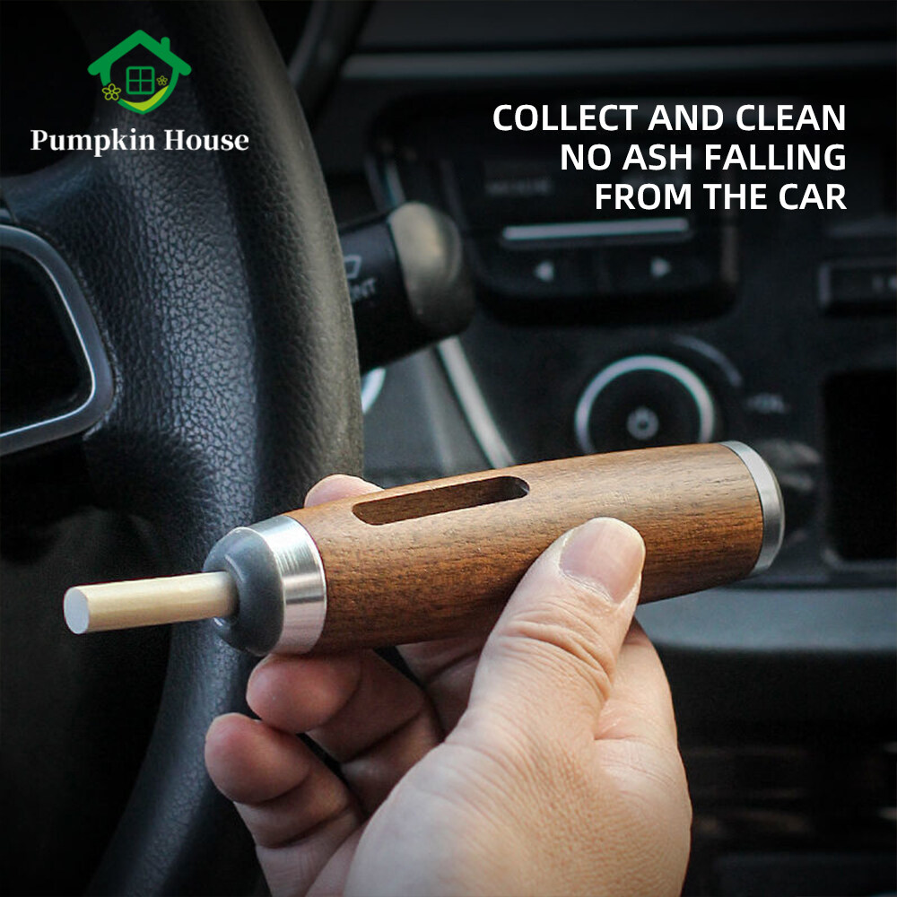 Auto Car Ashtray Car Interior Decoration Dust-free Smoking Ash Holder Wood Soot-flying Ashtray Creative Filter Anti Tool