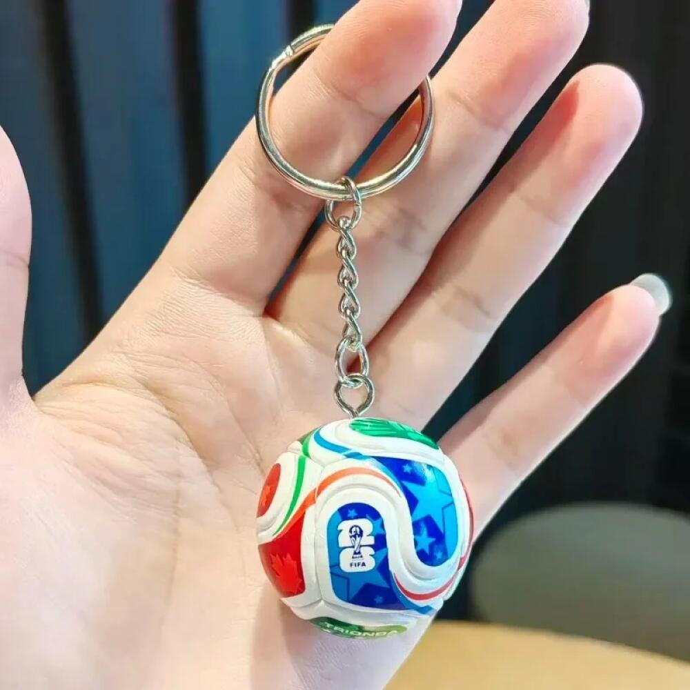 New World Flag Football Keychain Country Soccer Club Fans Keyring Car Key Chains Souvenir Bag Pendant Accessories Gift FIFA World Cup Trophy Keychain