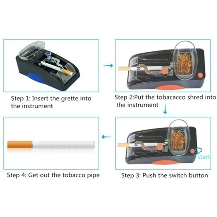 8.0mm Fully automatic cigarette Electric Cigarett Machine Easy Automatic Maker Roller DIY Smoking-Tool  makerelectric household cigarette machine