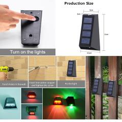 High Brightness Led Outdoor Solar Wall Lights Waterproof Home Garden Decoration Solar Porch Lamp for Villa Stair Corridor Patio