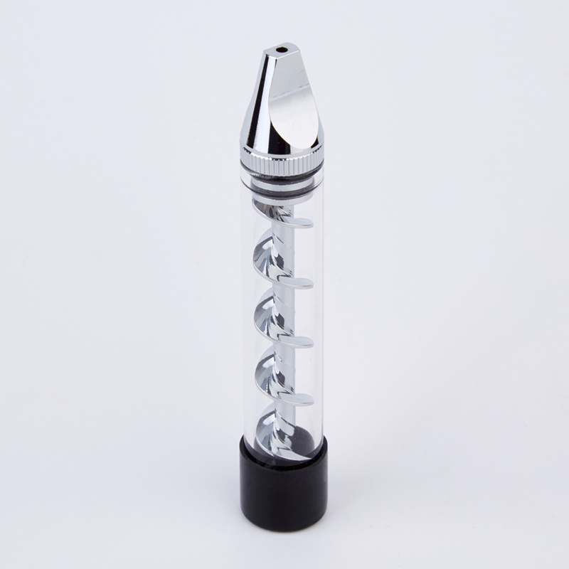 Spiral dry burning pipe Second generation flat mouthed spiral atomizer, new pipe glass twist blue dry herb atomizer