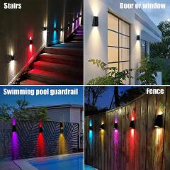 High Brightness Led Outdoor Solar Wall Lights Waterproof Home Garden Decoration Solar Porch Lamp for Villa Stair Corridor Patio