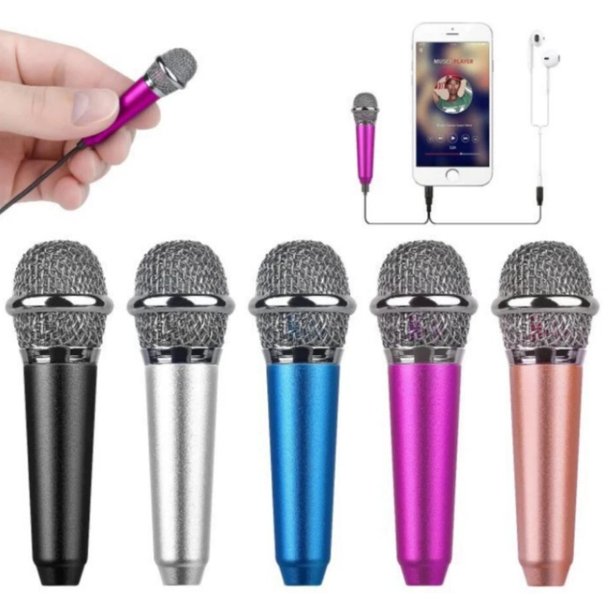 Newest Mini Jack 3.5mm Studio Lavalier Professional Microphone Handheld Mic for Computer for IPhone Ipad Karaoke