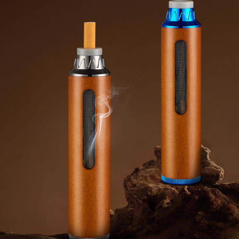 Auto Car Ashtray Car Interior Decoration Dust-free Smoking Ash Holder Wood Soot-flying Ashtray Creative Filter Anti Tool