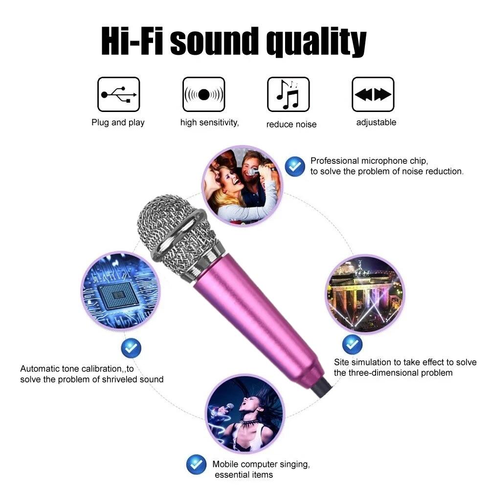 Newest Mini Jack 3.5mm Studio Lavalier Professional Microphone Handheld Mic for Computer for IPhone Ipad Karaoke