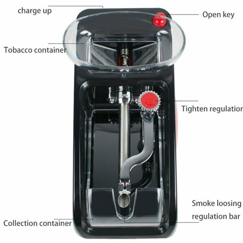 8.0mm Fully automatic cigarette Electric Cigarett Machine Easy Automatic Maker Roller DIY Smoking-Tool  makerelectric household cigarette machine