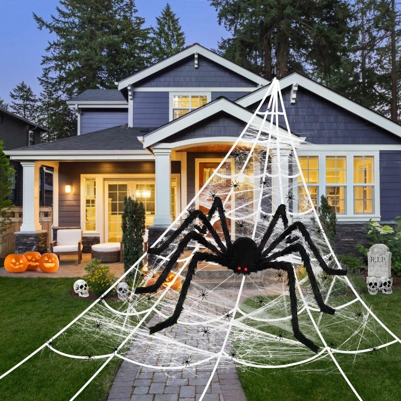 LED Lights Halloween Light Up Spider Decoration Purple Realistic Appearance Halloween Spider Decoration Scary Style