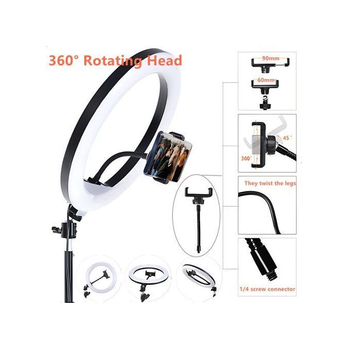 RichRipple 4-in-1 Ring Light 10 Inch with 2.1M Tripod Stand – LED Selfie Ring Light Kit for TikTok, YouTube, Live Streaming, Makeup, Photography, Video Recording & Content Creation