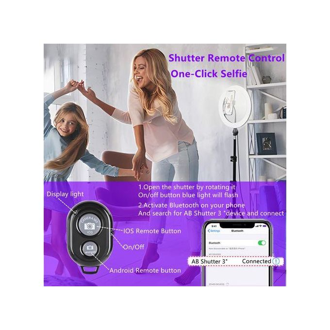 RichRipple 4-in-1 Ring Light 10 Inch with 2.1M Tripod Stand – LED Selfie Ring Light Kit for TikTok, YouTube, Live Streaming, Makeup, Photography, Video Recording & Content Creation