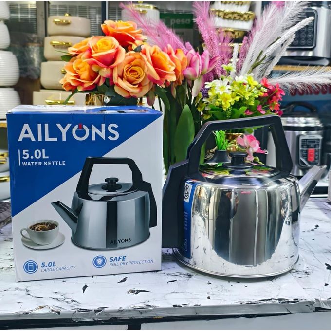 AILYONS Hot Sale 5L Electric Water Kettle – Large Capacity Stainless Steel Fast Boil Hot Water Heater, Automatic Household Water Boiler with Safety Protection for Home, Office, Catering & Kitchen Use