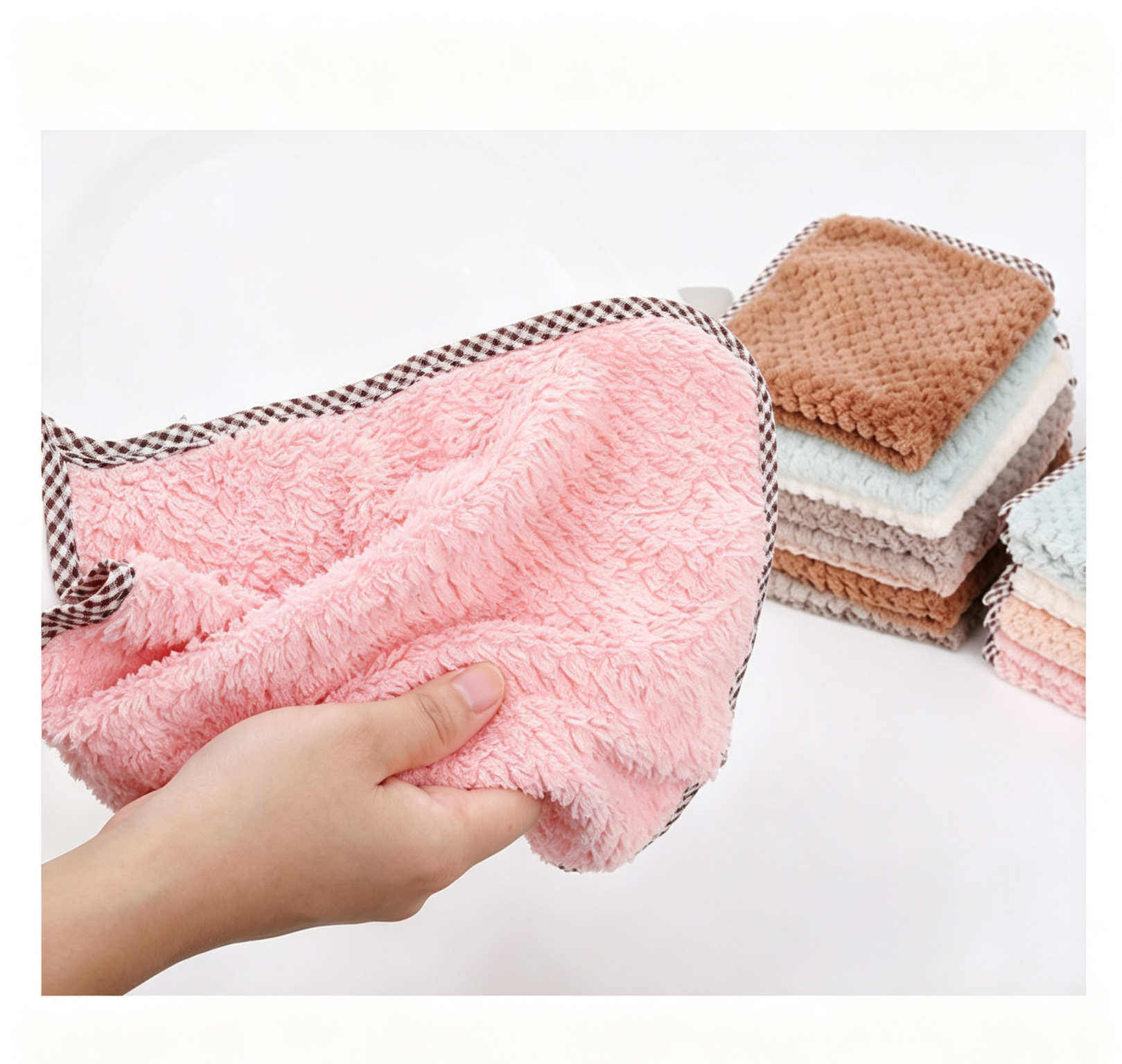 20Pcs Microfiber Kitchen Dish Cloths, Super Absorbent Efficient Cleaning Towels, Multipurpose Household Wipes for Tableware Kitchen Cleaning Tools