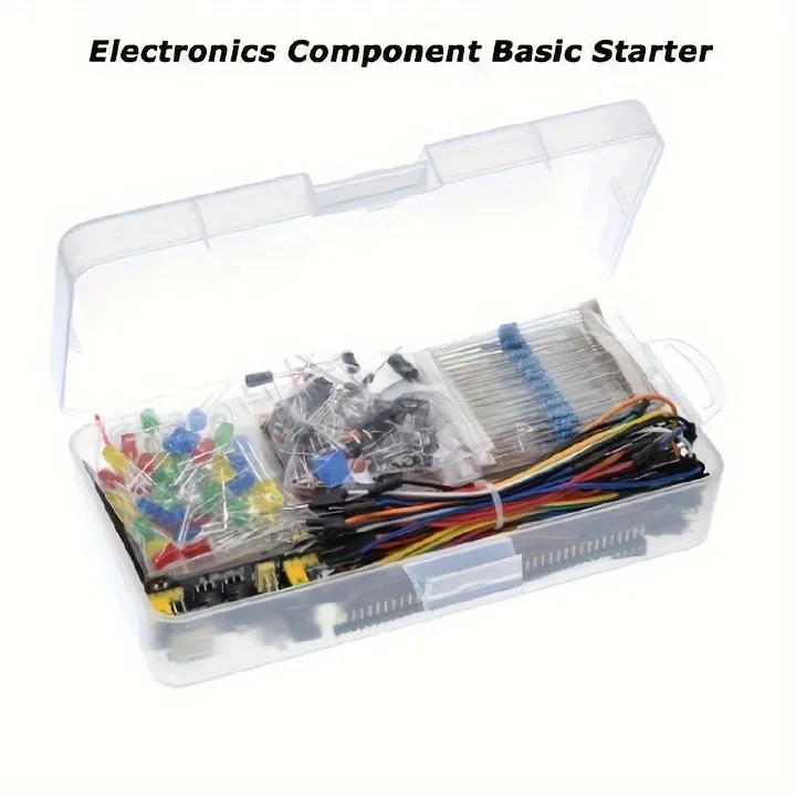 830Pcs/Box DIY Project Starter Kit for Arduino UNO R3 Kit Electronic DIY Component Set With Tie-points Breadboard Resistor Compatible with Arduino, Raspberry Pi