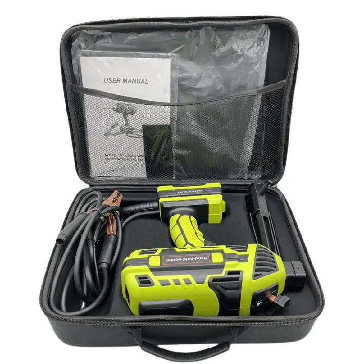 Handheld inverter welding machine, portable welding machine with British plug, household use Digital handheld welding gun for construction engineering and industrial use, with a complete set of access