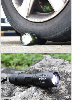Strong Flash Lights High Power LED Flashlight Battery Powered Zoom Aluminium Alloy Torch Camping Light 5 Modes Fishing Lantern