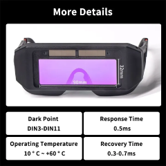 Auto-Darkening Solar Powered Welding Helmet Goggles LCD Welder Glasses for for TIG MIG MMA Gas Welding and Chainsaw Work