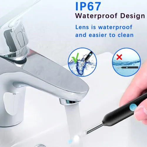 Smart Wireless Visual Ear Sticks Otoscope Endoscope Wax Removal Tool Earpick Mini Camera Health Care Ear Cleaner USB C Rechargeable Endoscope Home Convenient Ear Wax Removal Artefact