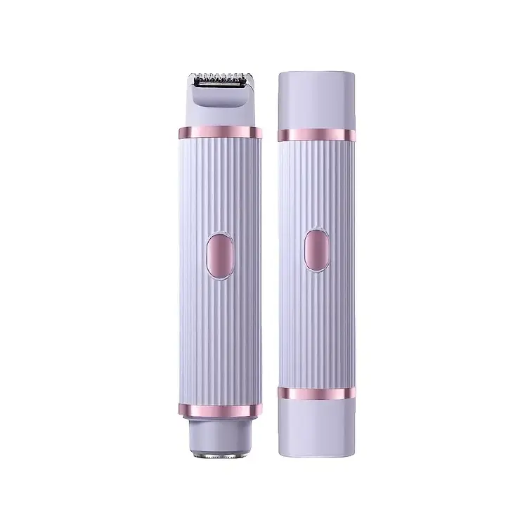 2-in-1 Women'S Electric Shaver for Bikini, Eyebrows, Face, Legs & Underarms - Wet/Dry Hair Removal Tool - Portable Bikini Trimmer Cordless - Gentle & Effective