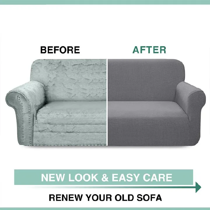 Premium Easy-Going Waterproof Sofa Slipcover, Stretch Sofa Cover Slipcover, Dual Waterproof Sofa Cover, Stretch Jacquard Sofa Slipcover, Leakproof Furniture Protector for Kids, Pets, Dog and Cat