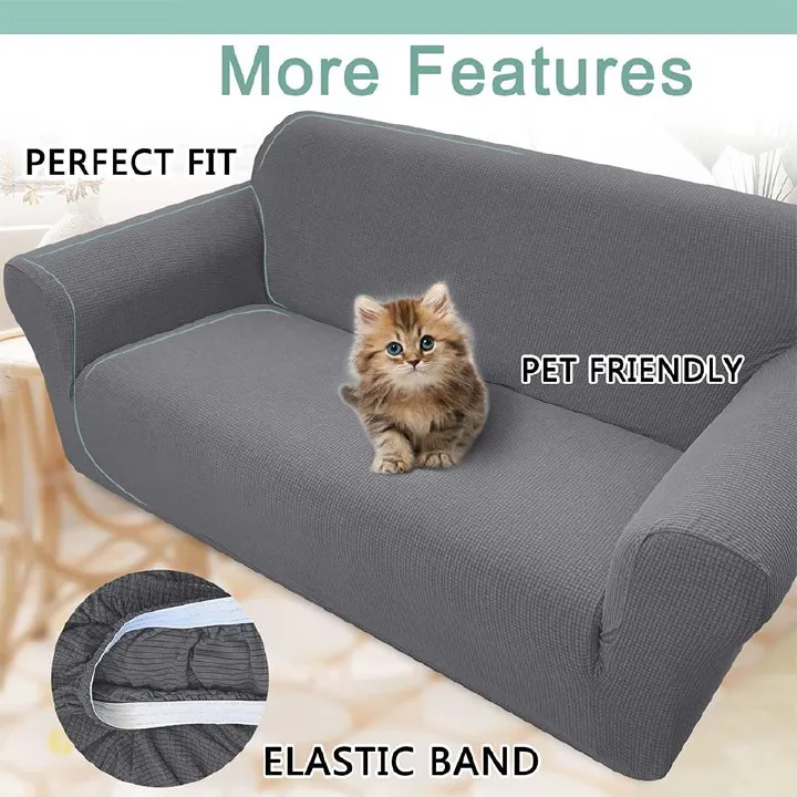 Premium Easy-Going Waterproof Sofa Slipcover, Stretch Sofa Cover Slipcover, Dual Waterproof Sofa Cover, Stretch Jacquard Sofa Slipcover, Leakproof Furniture Protector for Kids, Pets, Dog and Cat